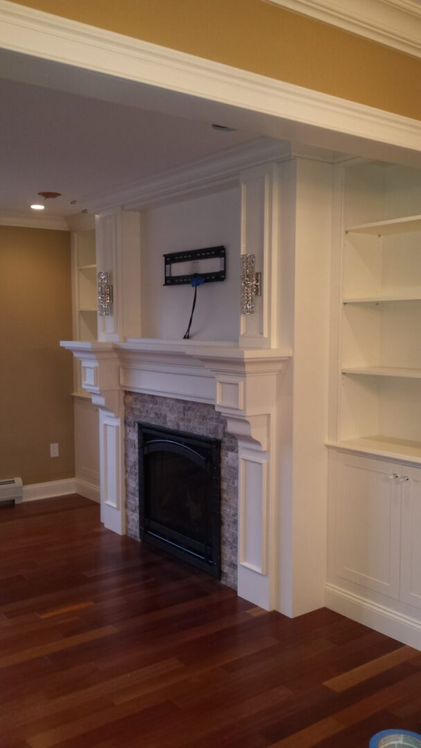 Fireplace in the living room