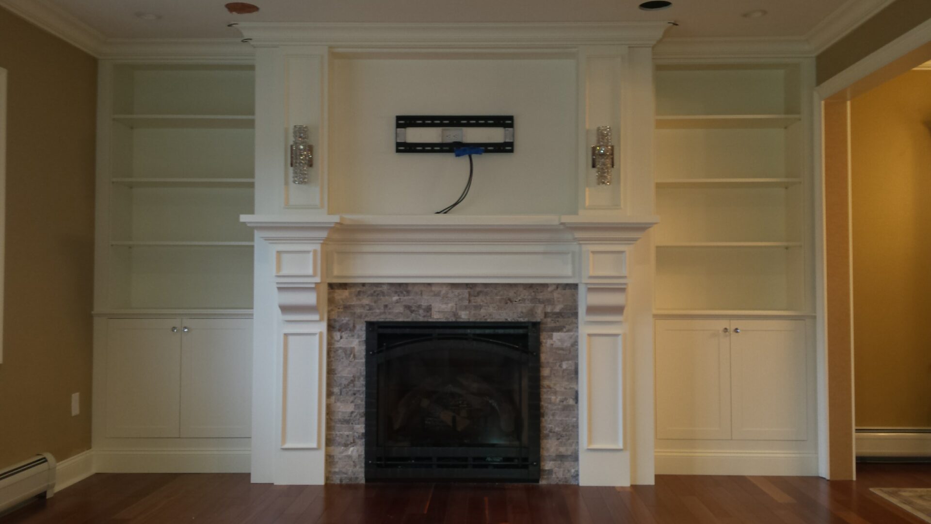 Fireplace area