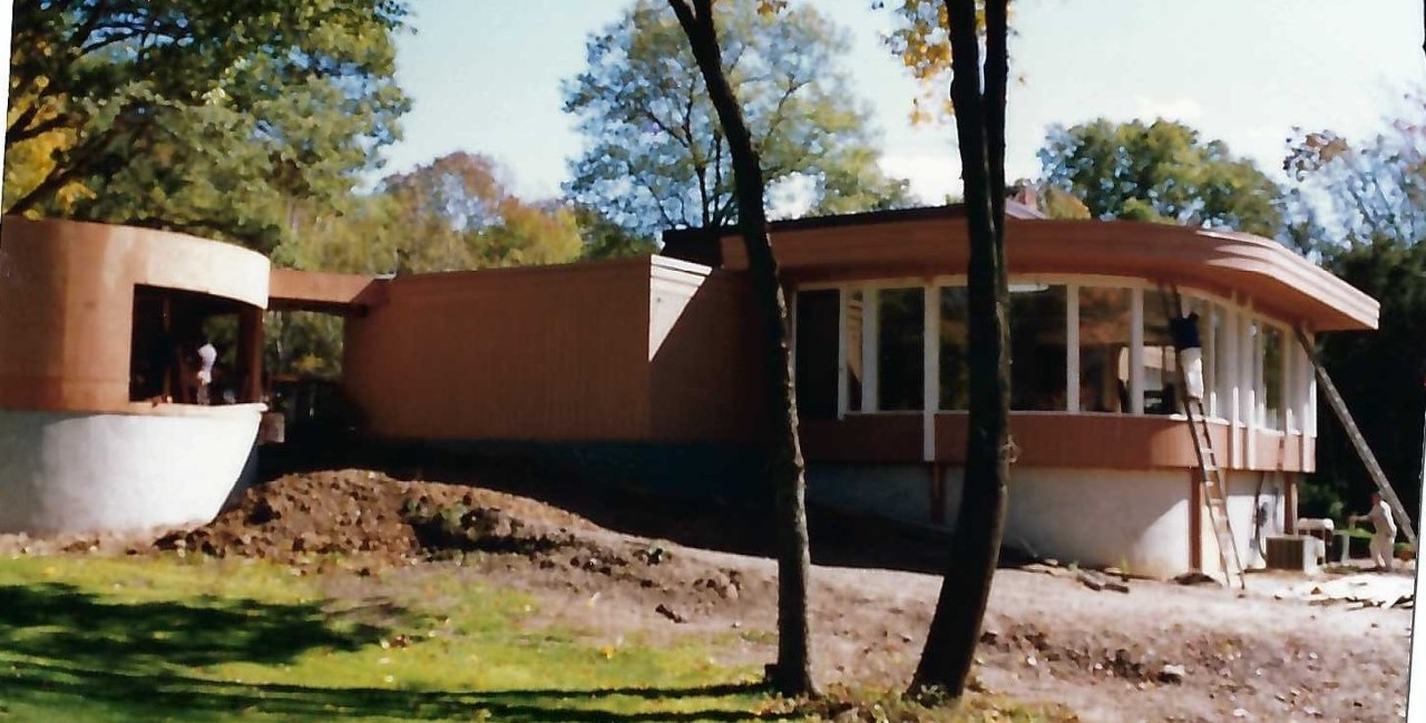 construction of a modern house