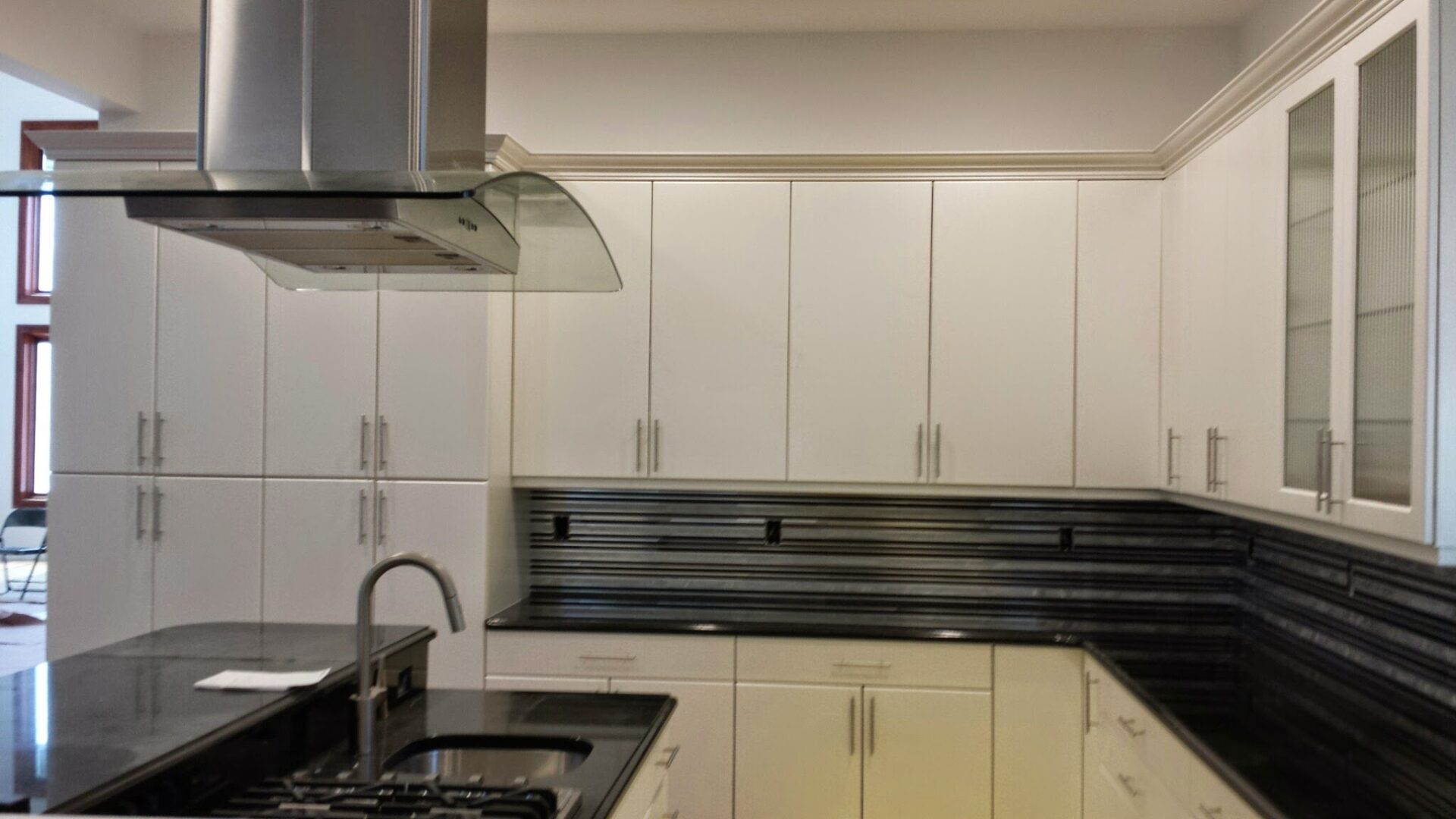 kitchen area with lots of cabinets