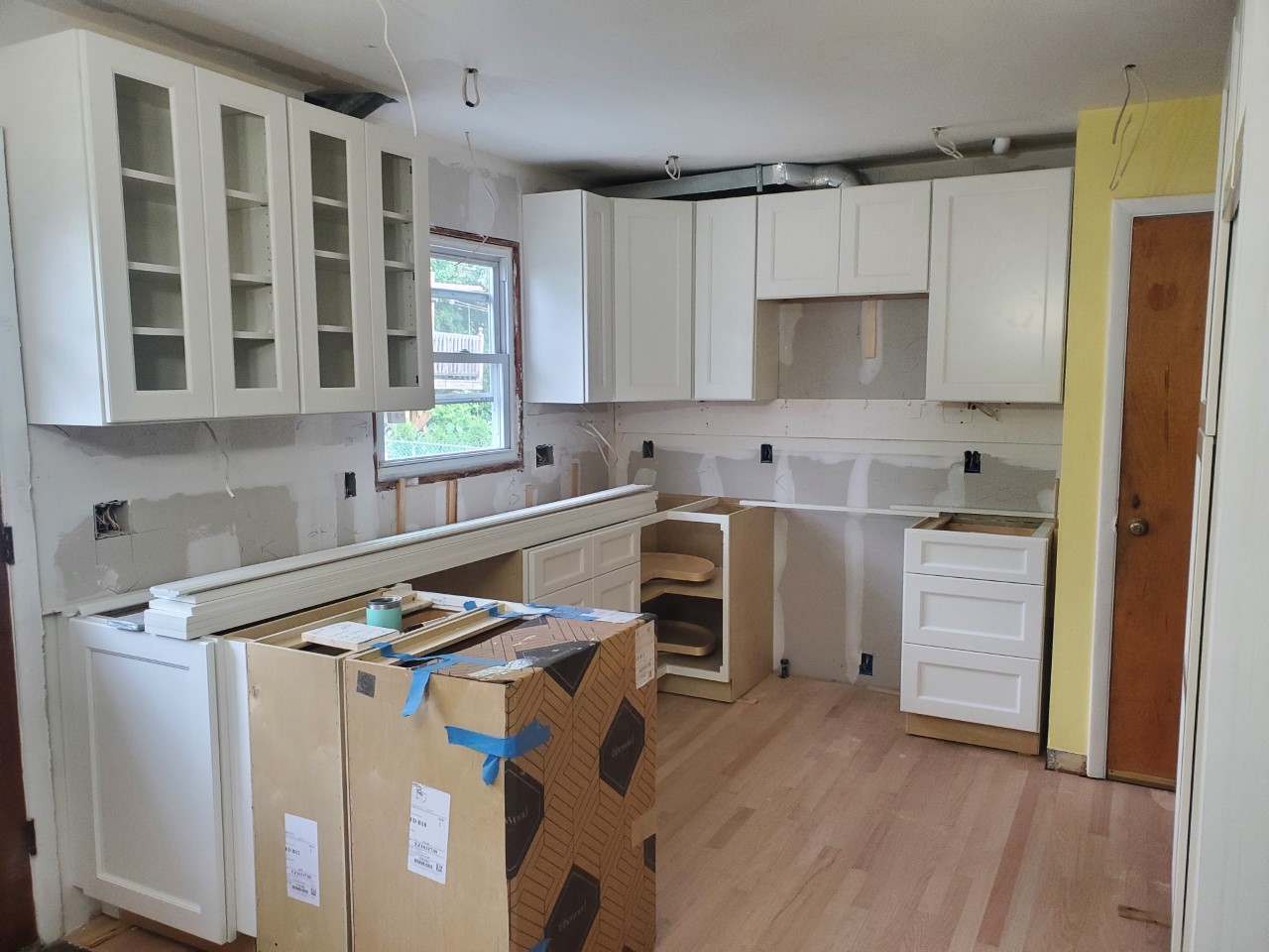 A kitchen under construction